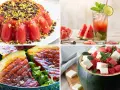 Dolce gelatina, cocktail rinfrescante, insalata grigliata e fresca insalata di anguria e feta: tante idee per ricette con anguria.