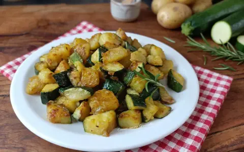Zucchine patate e mozzarella in padella, un contorno saporito e facile da preparare.