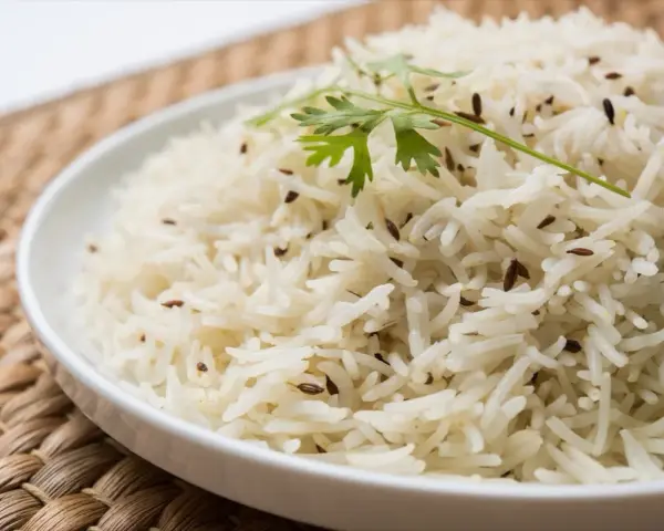 Riso basmati profumato con cumino e coriandolo, un'idea su come condire il riso basmati per un piatto aromatico.